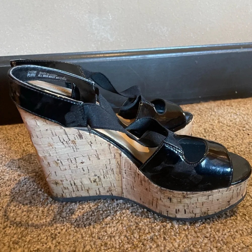 Michael Shannon strappy cork wedges